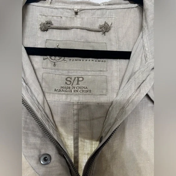 TOMMY BAHAMA Relax 100% Linen Khaki Safari
Field Utility Hooded Jacket S B1 - Picture 4 of 8